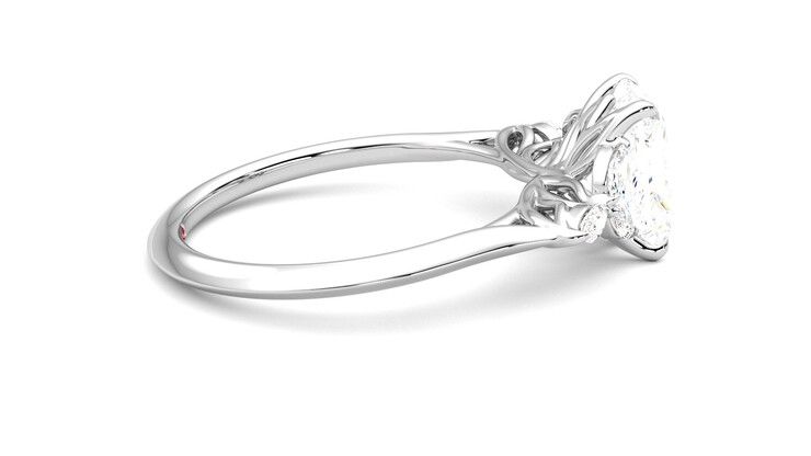 Taylor & Hart Tamora Radiant Engagement Ring 360 degree image 10
