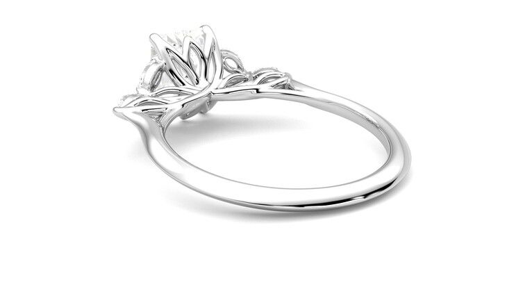 Taylor & Hart Tamora Radiant Engagement Ring 360 degree image 17