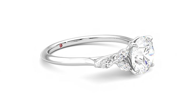 Taylor & Hart Tamora Round Engagement Ring 360 degree image 7