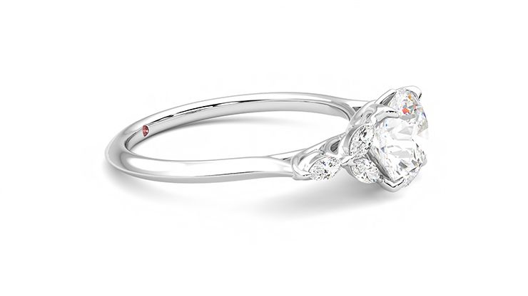 Taylor & Hart Tamora Round Engagement Ring 360 degree image 8