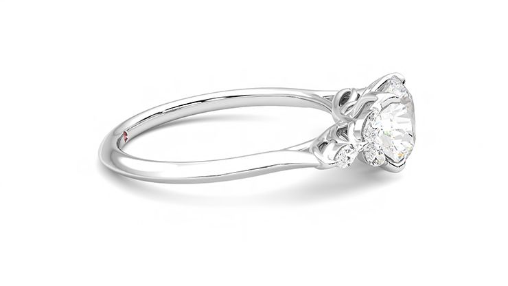 Taylor & Hart Tamora Round Engagement Ring 360 degree image 9