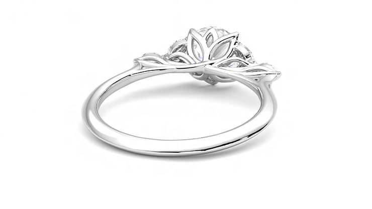 Taylor & Hart Tamora Round Engagement Ring 360 degree image 14