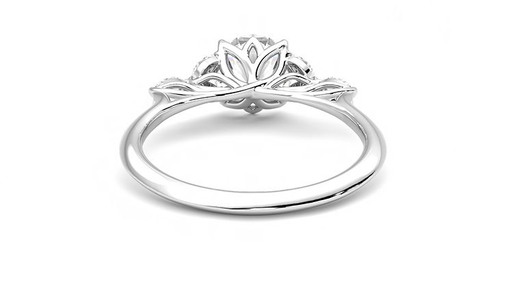 Taylor & Hart Tamora Round Engagement Ring 360 degree image 15