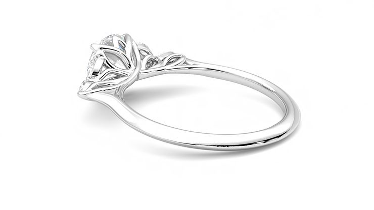 Taylor & Hart Tamora Round Engagement Ring 360 degree image 18