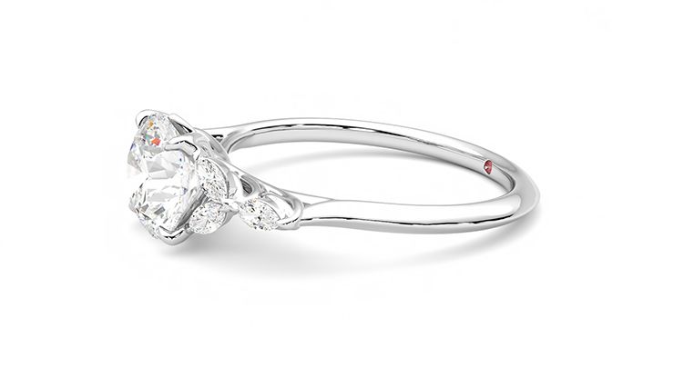 Taylor & Hart Tamora Round Engagement Ring 360 degree image 22