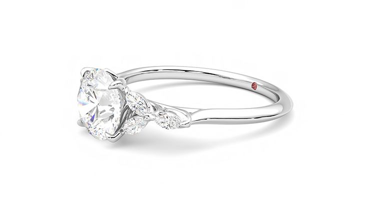 Taylor & Hart Tamora Round Engagement Ring 360 degree image 23