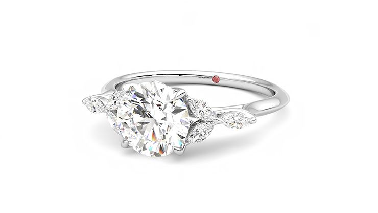 Taylor & Hart Tamora Round Engagement Ring 360 degree image 26