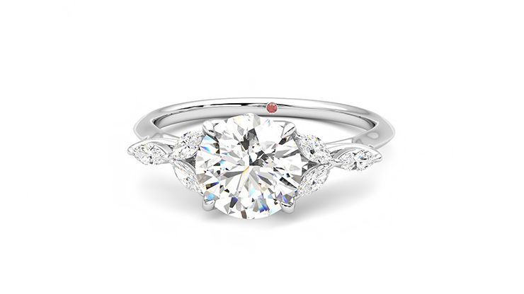 Taylor & Hart Tamora Round Engagement Ring 360 degree image 28