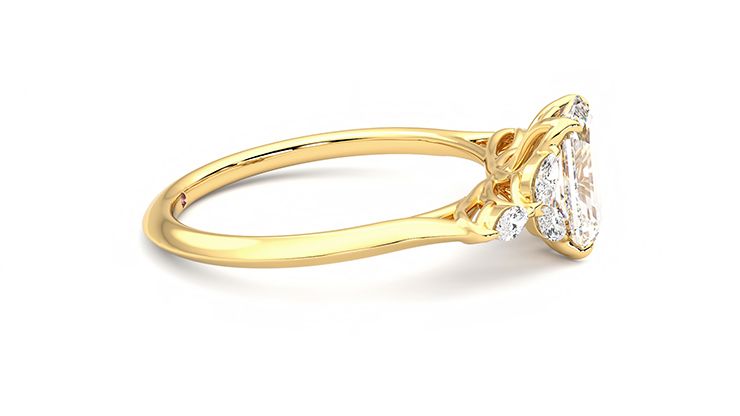 Taylor & Hart Tamora Emerald Engagement Ring 360 degree image 9