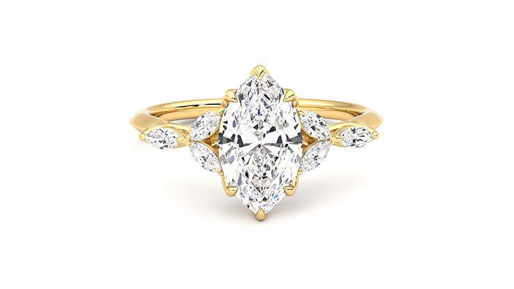 Taylor & Hart Tamora Marquise Engagement Ring 360 degree image 1