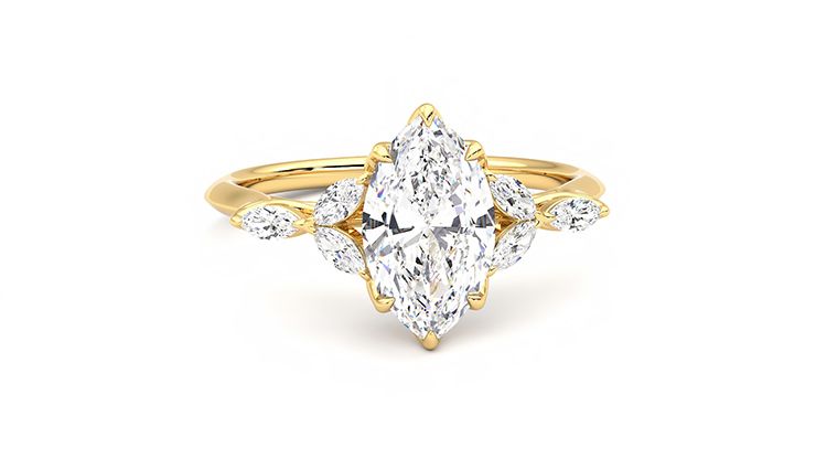 Taylor & Hart Tamora Marquise Engagement Ring 360 degree image 2