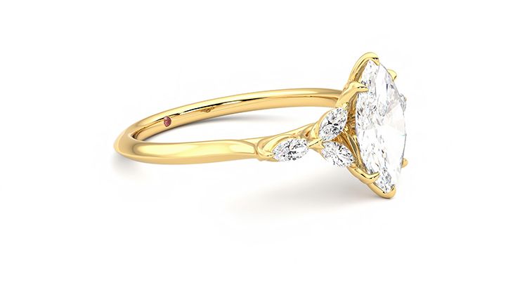 Taylor & Hart Tamora Marquise Engagement Ring 360 degree image 7