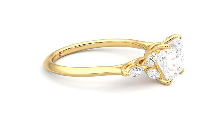 Taylor & Hart Tamora Princess Engagement Ring 360 degree image 8