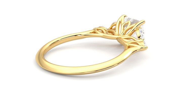 Taylor & Hart Tamora Princess Engagement Ring 360 degree image 12
