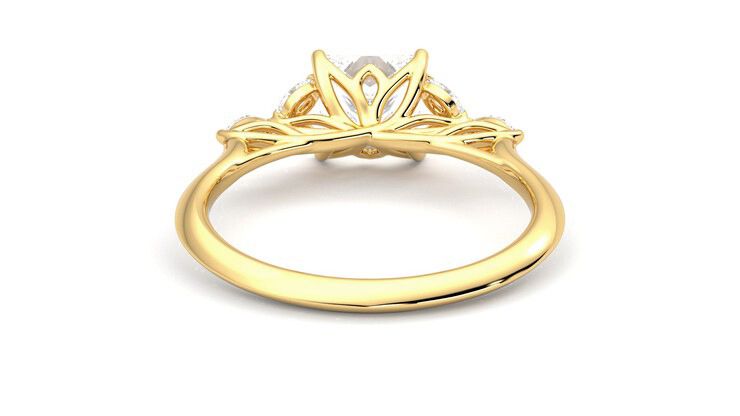 Taylor & Hart Tamora Princess Engagement Ring 360 degree image 15