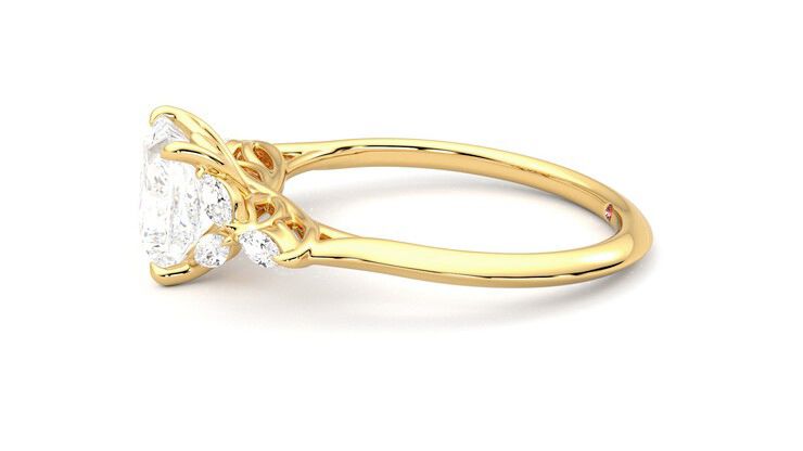 Taylor & Hart Tamora Princess Engagement Ring 360 degree image 21