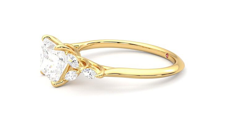 Taylor & Hart Tamora Princess Engagement Ring 360 degree image 22