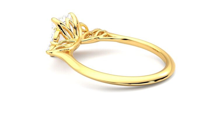 Taylor & Hart Tamora Radiant Engagement Ring 360 degree image 18