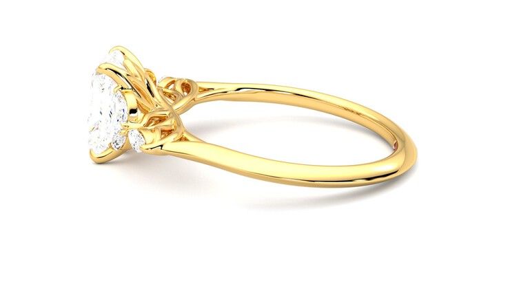 Taylor & Hart Tamora Radiant Engagement Ring 360 degree image 20