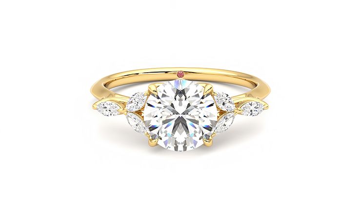 Taylor & Hart Tamora Round Engagement Ring 360 degree image 0