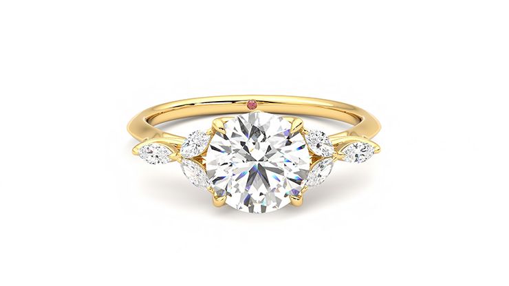 Taylor & Hart Tamora Round Engagement Ring 360 degree image 1