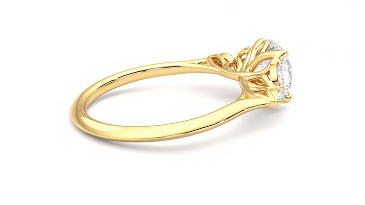 Taylor & Hart Tamora Round Engagement Ring 360 degree image 11