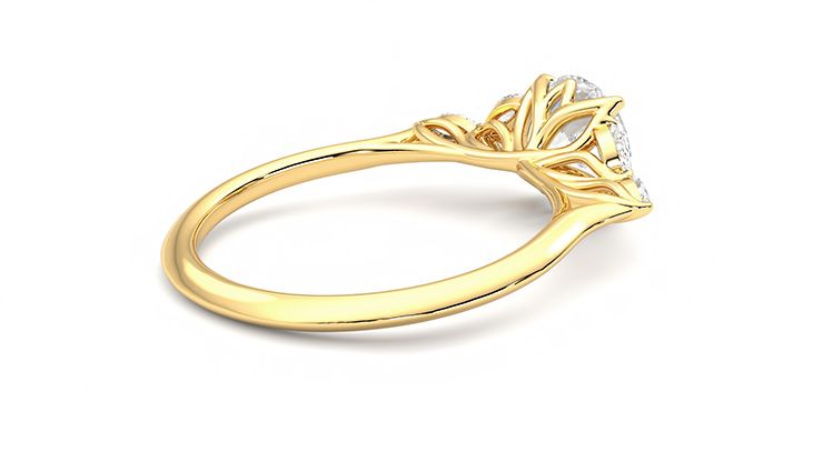 Taylor & Hart Tamora Round Engagement Ring 360 degree image 12