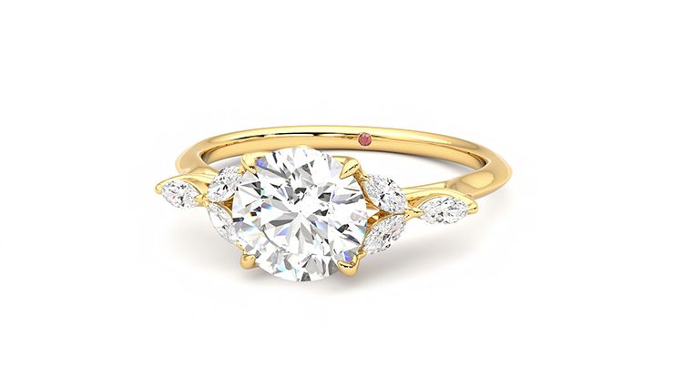 Taylor & Hart Tamora Round Engagement Ring 360 degree image 27