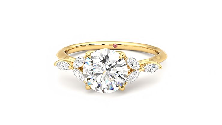 Taylor & Hart Tamora Round Engagement Ring 360 degree image 28