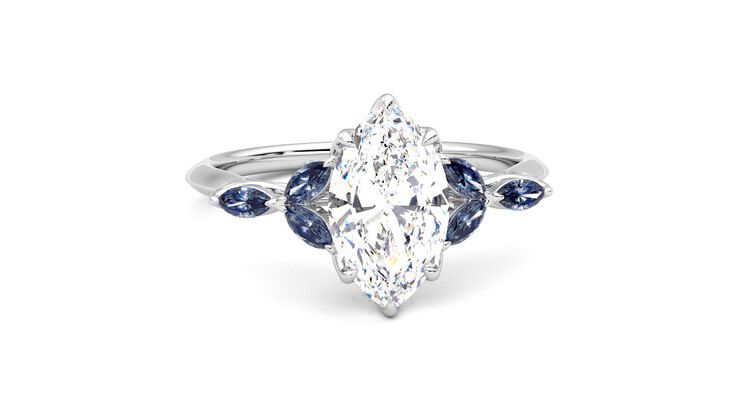 Taylor & Hart Tamora Marquise Engagement Ring 360 degree image 2