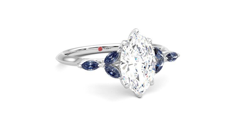 Taylor & Hart Tamora Marquise Engagement Ring 360 degree image 4