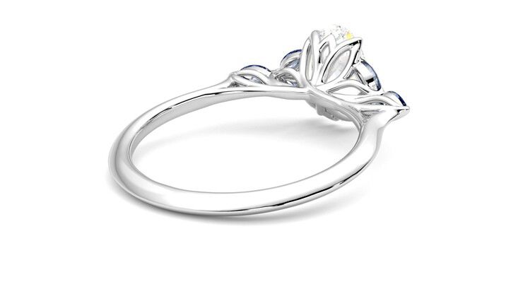 Taylor & Hart Tamora Oval Engagement Ring 360 degree image 13