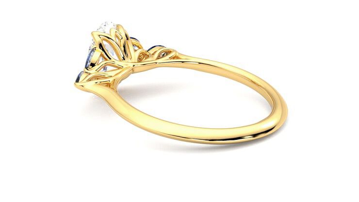 Taylor & Hart Tamora Oval Engagement Ring 360 degree image 18