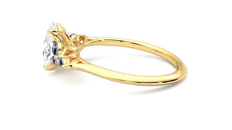 Taylor & Hart Tamora Oval Engagement Ring 360 degree image 20