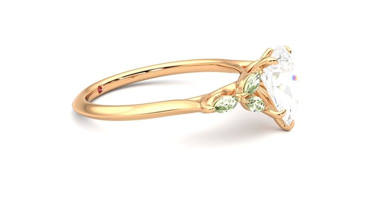 Taylor & Hart Tamora Pear Engagement Ring 360 degree image 8