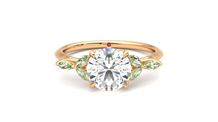 Taylor & Hart Tamora Round Engagement Ring 360 degree image 0