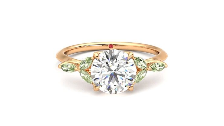 Taylor & Hart Tamora Round Engagement Ring 360 degree image 1