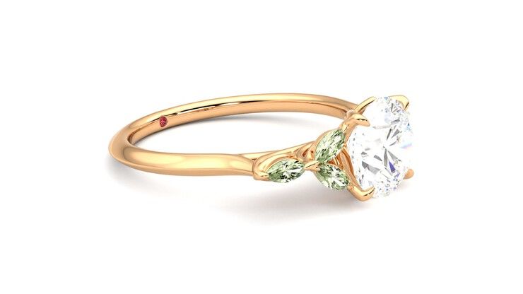 Taylor & Hart Tamora Round Engagement Ring 360 degree image 7