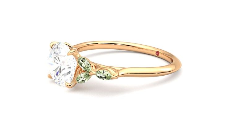 Taylor & Hart Tamora Round Engagement Ring 360 degree image 23