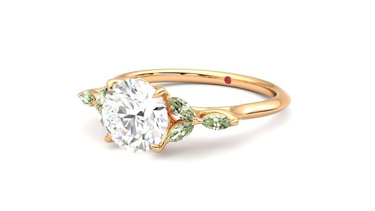 Taylor & Hart Tamora Round Engagement Ring 360 degree image 25