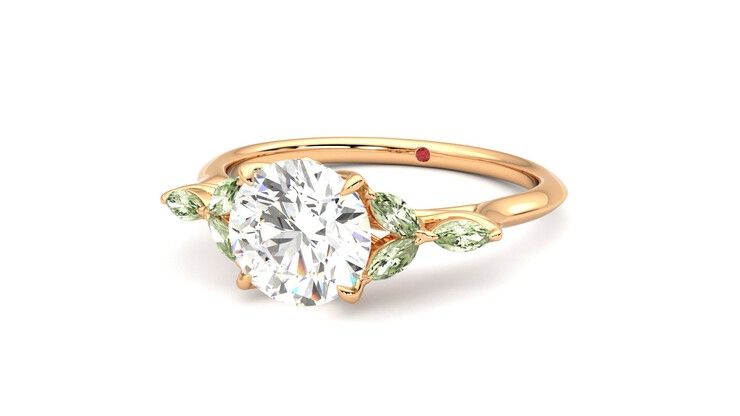 Taylor & Hart Tamora Round Engagement Ring 360 degree image 26