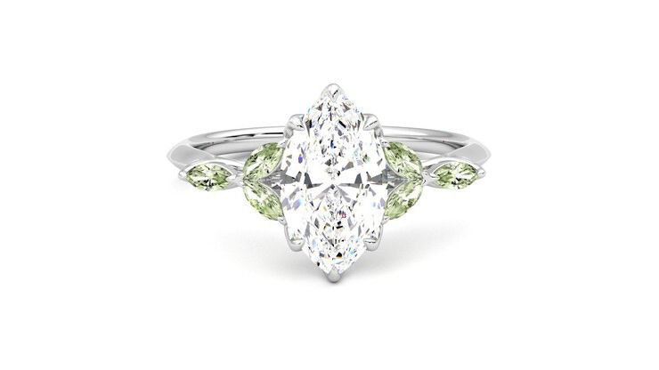 Taylor & Hart Tamora Marquise Engagement Ring 360 degree image 1