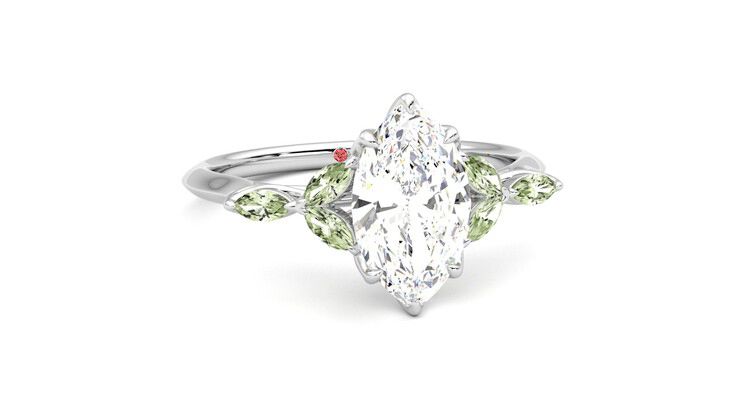 Taylor & Hart Tamora Marquise Engagement Ring 360 degree image 3