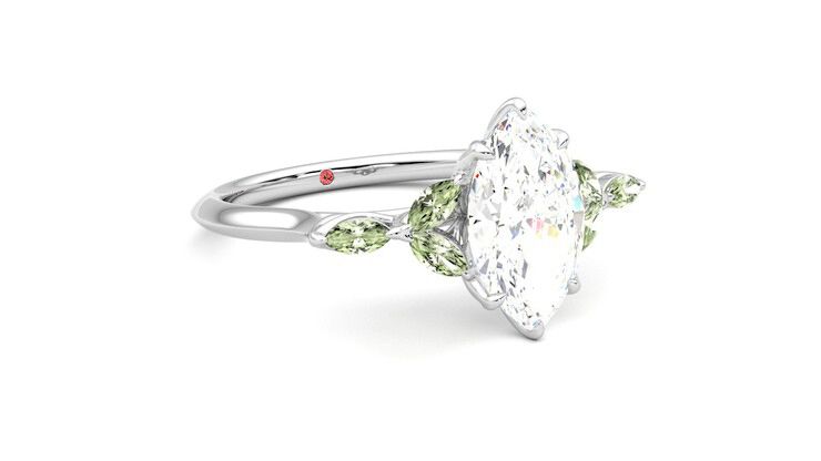 Taylor & Hart Tamora Marquise Engagement Ring 360 degree image 5