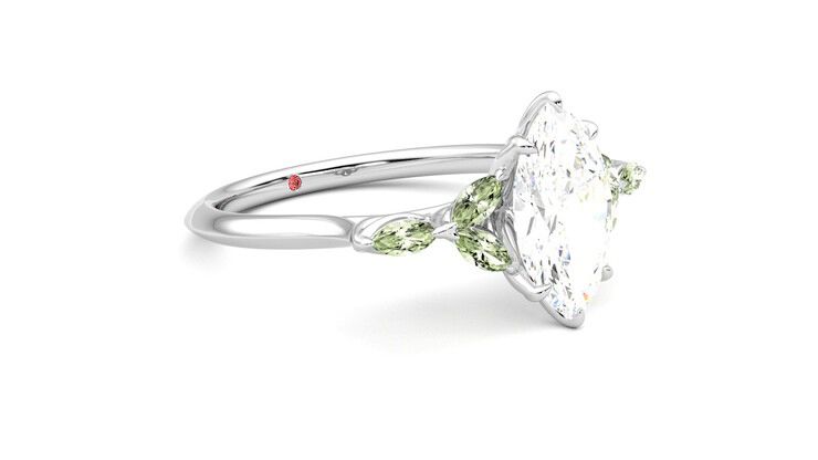 Taylor & Hart Tamora Marquise Engagement Ring 360 degree image 6
