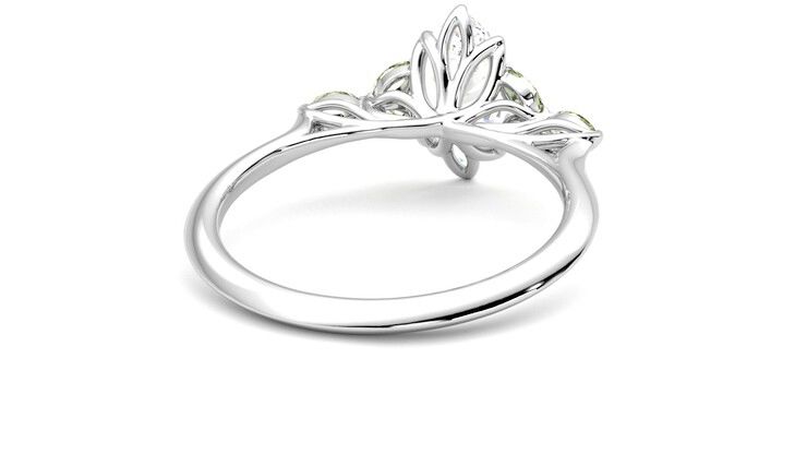 Taylor & Hart Tamora Marquise Engagement Ring 360 degree image 14