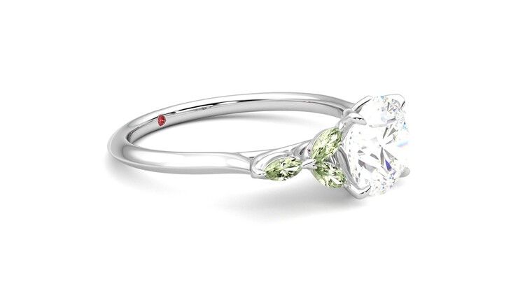 Taylor & Hart Tamora Round Engagement Ring 360 degree image 7