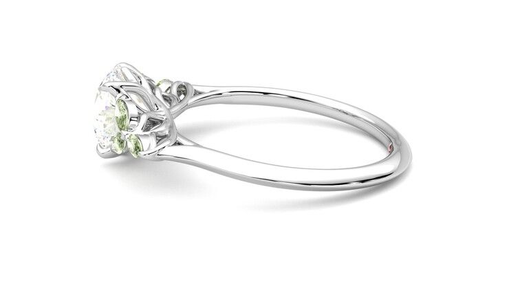 Taylor & Hart Tamora Round Engagement Ring 360 degree image 20