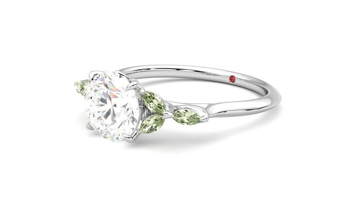 Taylor & Hart Tamora Round Engagement Ring 360 degree image 24