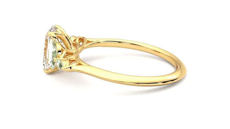 Taylor & Hart Tamora Emerald Engagement Ring 360 degree image 20